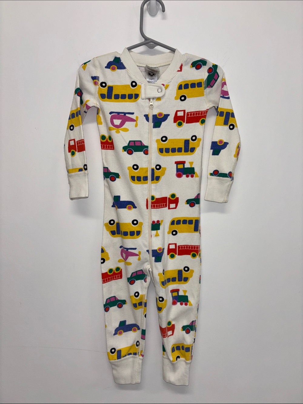 Hanna Andersson zipper sleeper romper one piece 85 2T vehicles organic cotton